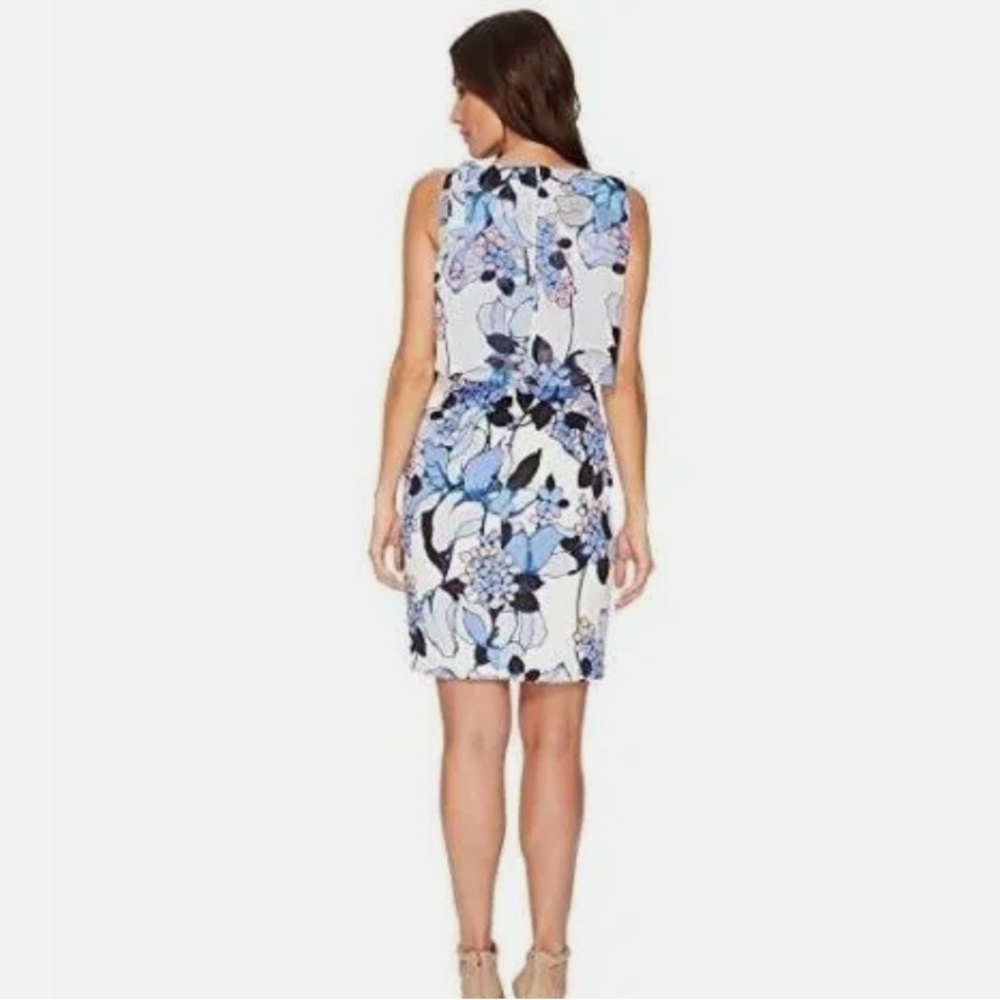 NWT Ivanka Trump Sleeveless Floral Multi Sheath Dress Size 8 - Picture 4 of 9